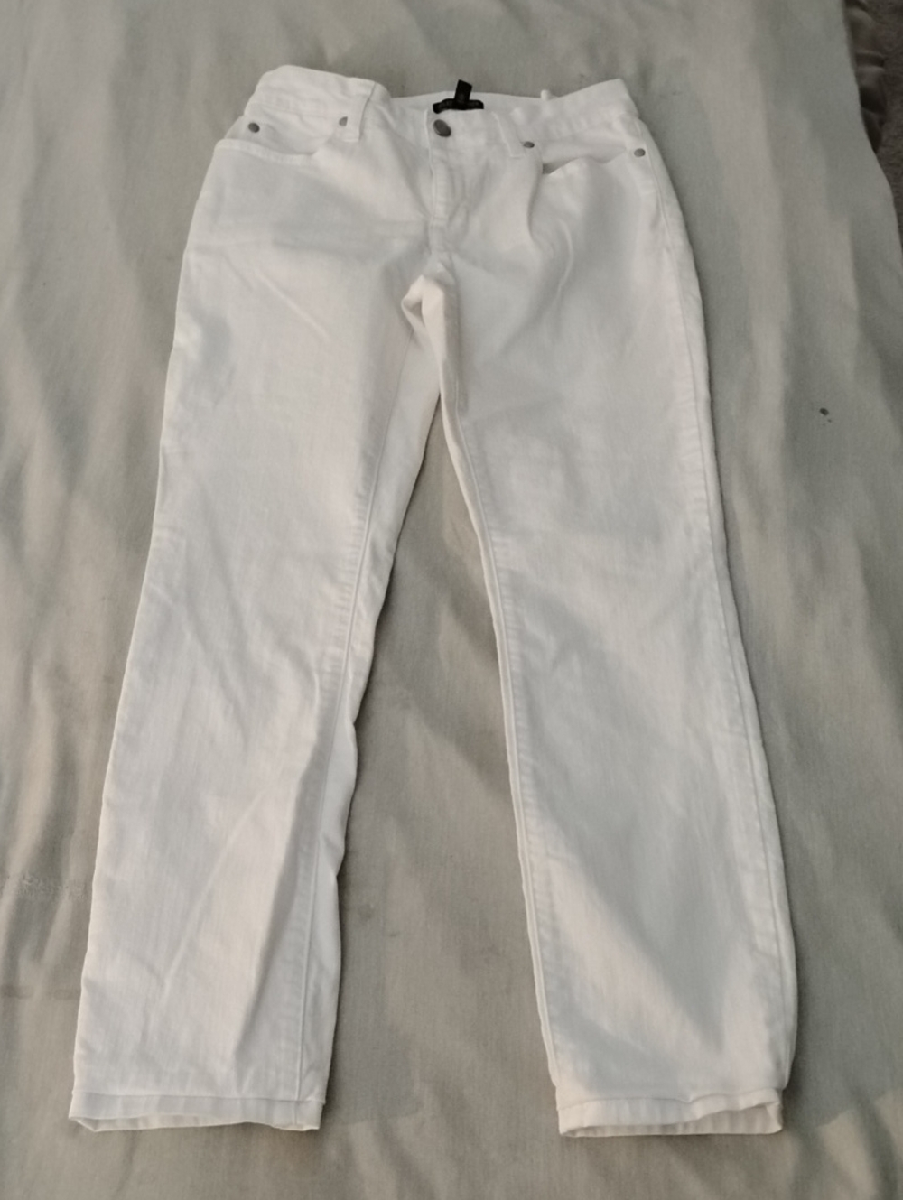 Eileen Fisher White Straight-Leg Jeans
